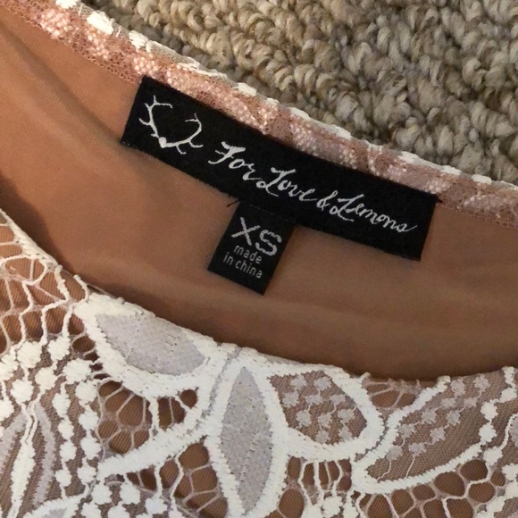 RARE For love and lemons crop top and skirt set - Picture 3 of 4